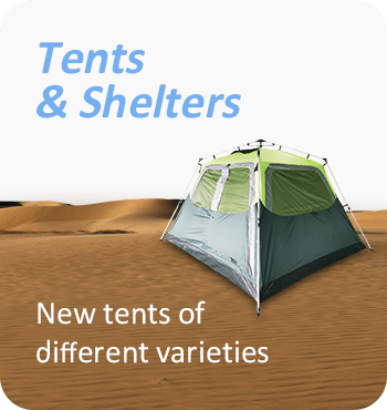 Tents shelter beds